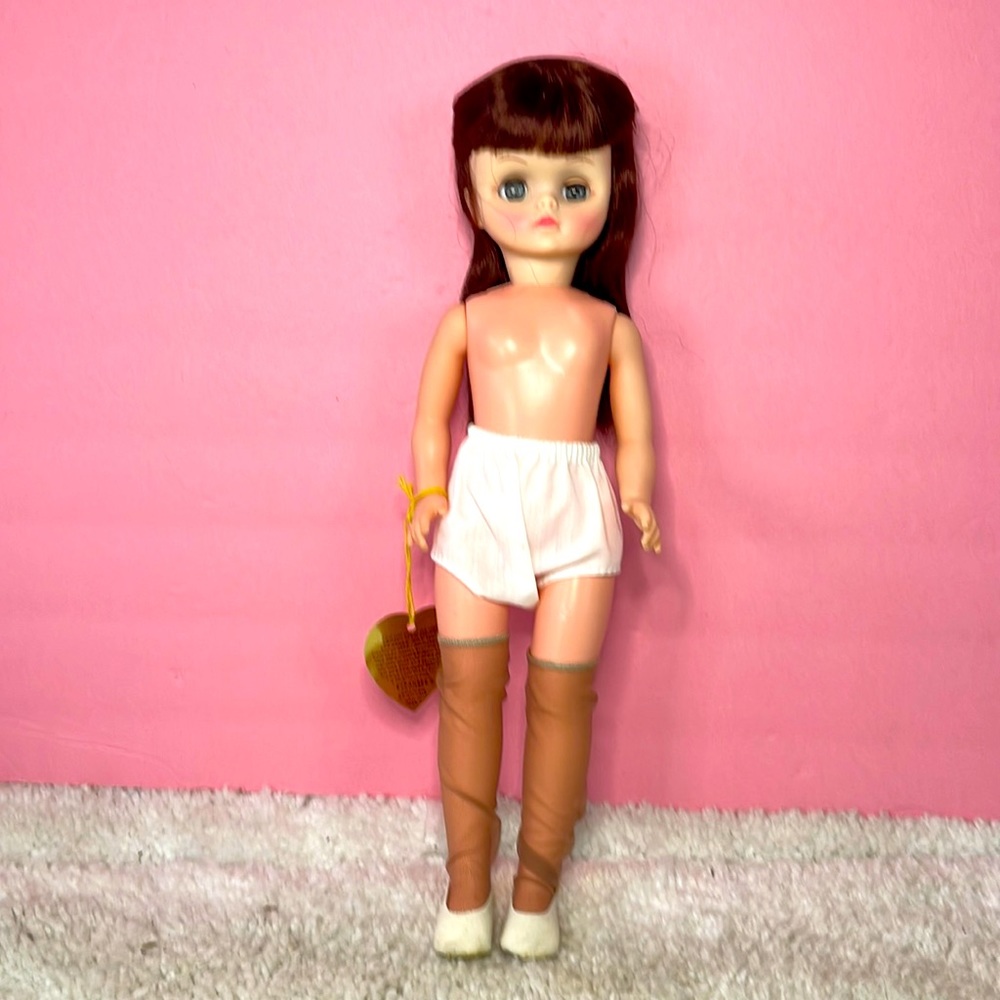 Vtg 1970’s Effanbee Chipper Doll Vinyl Blue Sleepy eyes